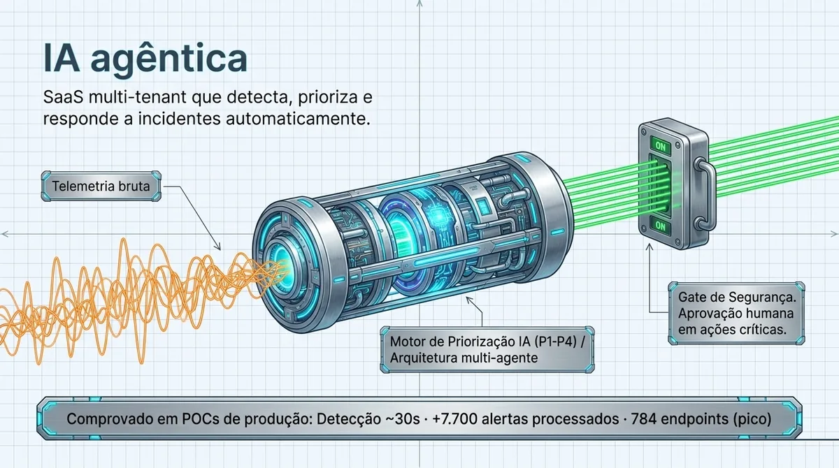 CENTURIONarx: IA agêntica — SaaS multi-tenant que detecta, prioriza e responde a incidentes automaticamente